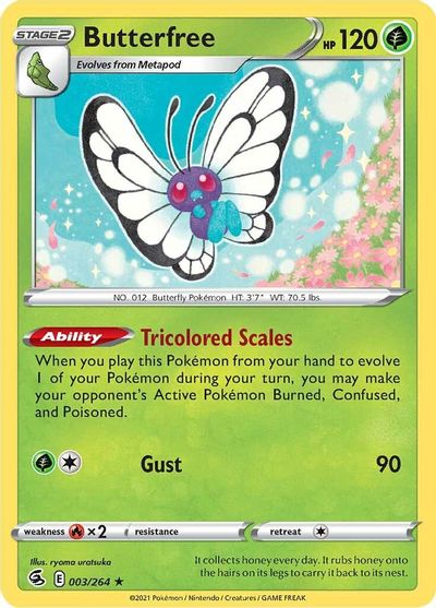 Carta Pokemon Butterfree 003/264